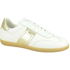 Nerogiardini, Schoenen, Dames, Wit, 36 EU, Leer, White Gold Sneaker Fijne Gum Zool