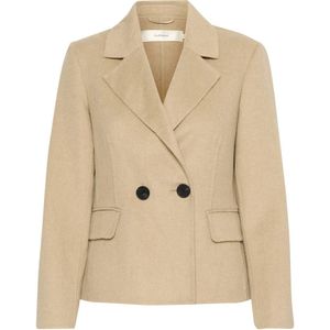 InWear, Jassen, Dames, Beige, 2Xl, Wol, Kort Blazerjas