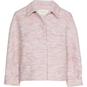Marie Méro, Jassen, Dames, Paars, 2Xl, Stijlvolle Lila Oranje Lurex Jas