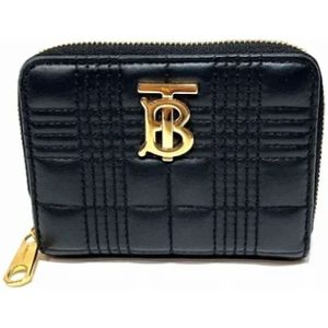 Burberry Vintage, Pre-owned, Dames, Zwart, ONE Size, Leer, Tweedehands leren portemonnees