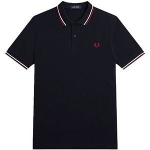 Fred Perry, Tops, Heren, Blauw, M, Katoen, Twin Tipped Polo Shirt