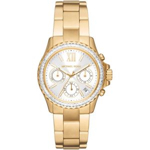 Michael Kors, Accessoires, Dames, Geel, ONE Size, Everest Gold Quartz Horloge