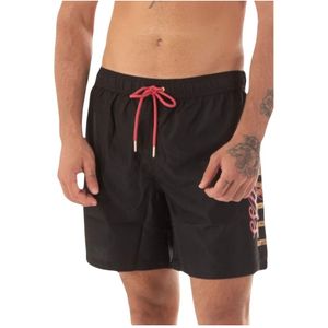 Just Cavalli, Badkleding, Heren, Zwart, M, Mannen Logo Kostuum