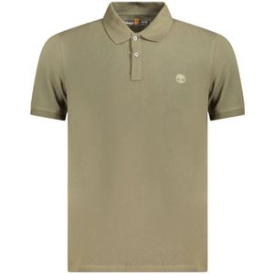 Timberland, Tops, Heren, Groen, S, Katoen, Groen Katoen Polo Shirt Slim Fit