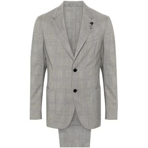 Lardini, Pakken, Heren, Grijs, 2Xl, Wol, Lichtgrijs Pak voor Mannen
