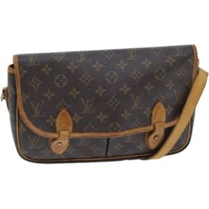 Louis Vuitton Vintage, Pre-owned, Dames, Bruin, ONE Size, Pre-owned Canvas shoulder-bags