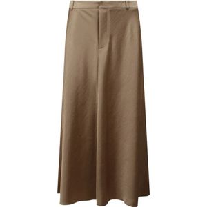 Vince, Rokken, Dames, Beige, S, Satijn, Satin A-lijn Broekrok