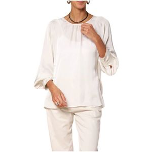 Mason's, Blouses & Shirts, Dames, Wit, XS, Elegante Viscose Winter Blouse Carla