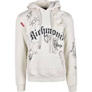 John Richmond, Sweatshirts & Hoodies, Heren, Beige, S, Katoen, Sweatshirts Hoodies