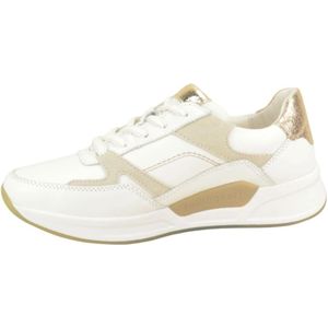 Gabor, Schoenen, Dames, Wit, 39 EU, Leer, Combi Runner met Tiret Sneakers