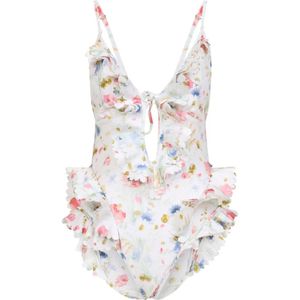 Zimmermann, Badkleding, Dames, Veelkleurig, M, Ruche Waterval Jurk