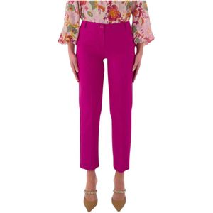 Marella, Broeken, Dames, Roze, S, Polyester, Dry Cropped Broeken