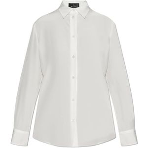 Etro, Blouses & Shirts, Dames, Wit, XS, Zijden Overhemd