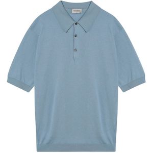 John Smedley, Tops, Heren, Groen, M, Polo met korte mouwen