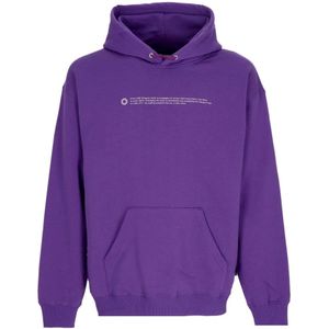 Octopus, Sweatshirts & Hoodies, Heren, Paars, XS, Katoen, Paarse Hoodie met omlijnd logo