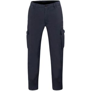 Moorer, Broeken, Heren, Blauw, 2Xl, Katoen, Broek met Cargo Zakken