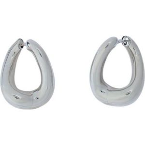 Tom Wood, Accessoires, Dames, Grijs, ONE Size, Gebogen Twist Hoop Oorbellen Set