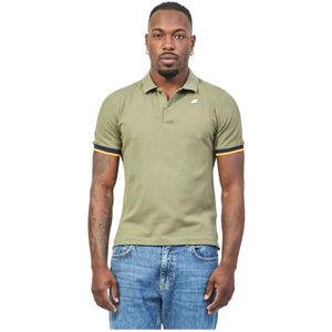 K-Way, Tops, Heren, Groen, M, Katoen, Stretch Katoen Polo