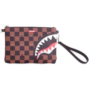 Sprayground, Tassen, Dames, Bruin, ONE Size, Transparante Voor Logo Pouch Tas