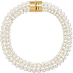 Alaïa, Accessoires, Dames, Geel, ONE Size, Elegante Parelketting