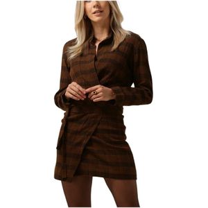Vanessa Bruno, Kleedjes, Dames, Bruin, M, Bruine Mini Jurk Blandine