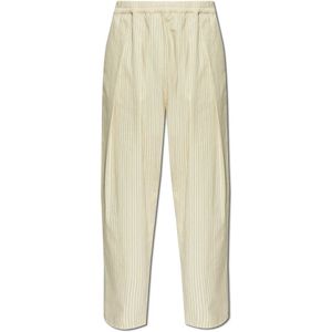 Maison Margiela, Broeken, Heren, Beige, W40, Katoen, Loszittende broek