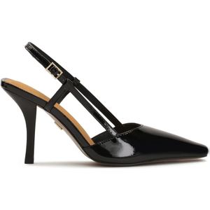 Kazar, Schoenen, Dames, Zwart, 35 EU, Leer, Gelakte pumps met open hiel