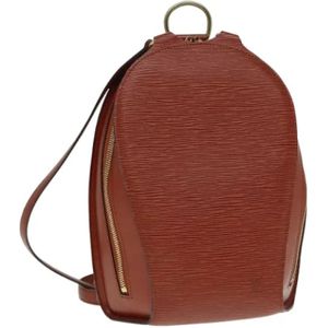Louis Vuitton Vintage, Pre-owned, Dames, Bruin, ONE Size, Leer, Pre-owned Leather backpacks
