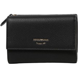 Giorgio Armani, Accessoires, Dames, Zwart, ONE Size, Stijlvolle Portemonnee