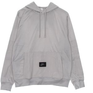 Nike, Sweatshirts & Hoodies, Heren, Grijs, XS, Polyester, Dri-FIT Fleece Hoodie met Lange Mouwen