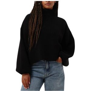 Gestuz, Truien, Dames, Zwart, M, Korte Pullover Trui