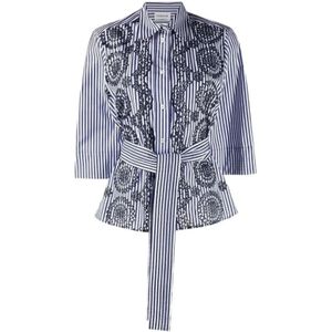 P.a.r.o.s.h., Blouses & Shirts, Dames, Blauw, L, Klassiek Overhemd