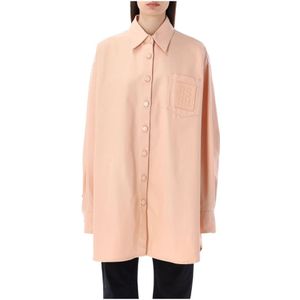Raf Simons, Blouses & Shirts, Dames, Roze, XS, Denim, Denim Oversized Shirt