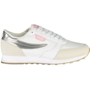 Fila, Schoenen, Dames, Wit, 41 EU, Leer, Stijlvol Zilveren Sportschoenen