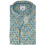 State of Art, Overhemden, Heren, Veelkleurig, 2Xl, Katoen, Casual Groen Bedrukt Overhemd