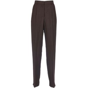 Msgm, Broeken, Dames, Bruin, M, Katoen, Straight Leg Chino`s