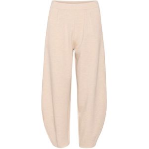 InWear, Broeken, Dames, Beige, L, Polyester, Loose Fit Vanilla Melange Broek