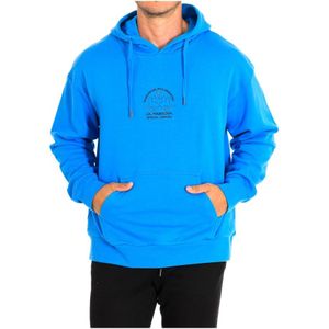 La Martina, Sweatshirts & Hoodies, Heren, Blauw, S, Katoen, Hoodie