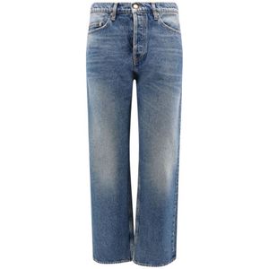 Golden Goose, Jeans, Heren, Blauw, W32, Katoen, Blauwe Jeans met Sterdetail