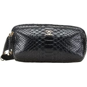 Chanel Vintage, Pre-owned, Dames, Zwart, ONE Size, Pre-owned Fabric chanel-bags