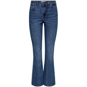 Jacqueline de Yong, Jeans, Dames, Blauw, XS L32, Denim, Bootcut Jeans Donkerblauw Denim