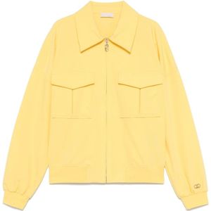 Liu Jo, Jassen, Dames, Geel, M, Polyester, Front Zip Light Jacket