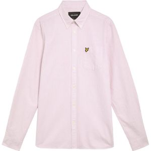 Lyle & Scott, Overhemden, Heren, Roze, 2Xl, LS Geweven Overhemden Gestreept Oxford Overhemd