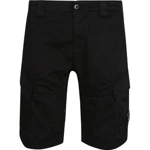 C.p. Company, Korte broeken, Heren, Zwart, S, Katoen, Zwarte Cargo Shorts Regular Fit