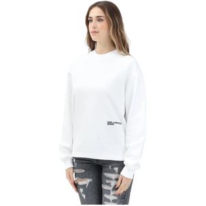 Karl Lagerfeld, Sweatshirts & Hoodies, Dames, Wit, XS, Katoen, Witte Sweaters