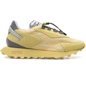 RUN OF, Schoenen, Heren, Geel, 40 EU, Leer, Sneaker Mars M
