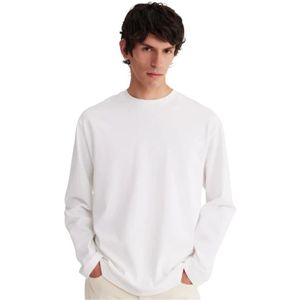 Róhe, Tops, Heren, Wit, M, Katoen, Wit Oversized Longsleeve T-shirt