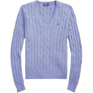 Ralph Lauren, Truien, Dames, Blauw, M, Katoen, Katoenen Trui met Logo