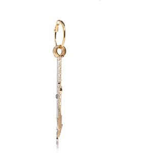 Zadig & Voltaire, Accessoires, Dames, Geel, ONE Size, Enkele Oorbel met Bedels