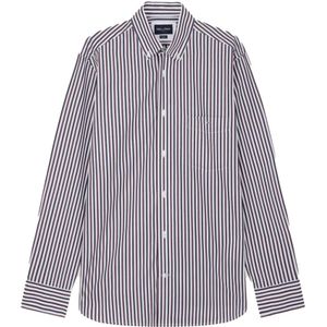 Eden Park, Overhemden, Heren, Blauw, XL, Katoen, Gestreept katoenen overhemd Regular Fit